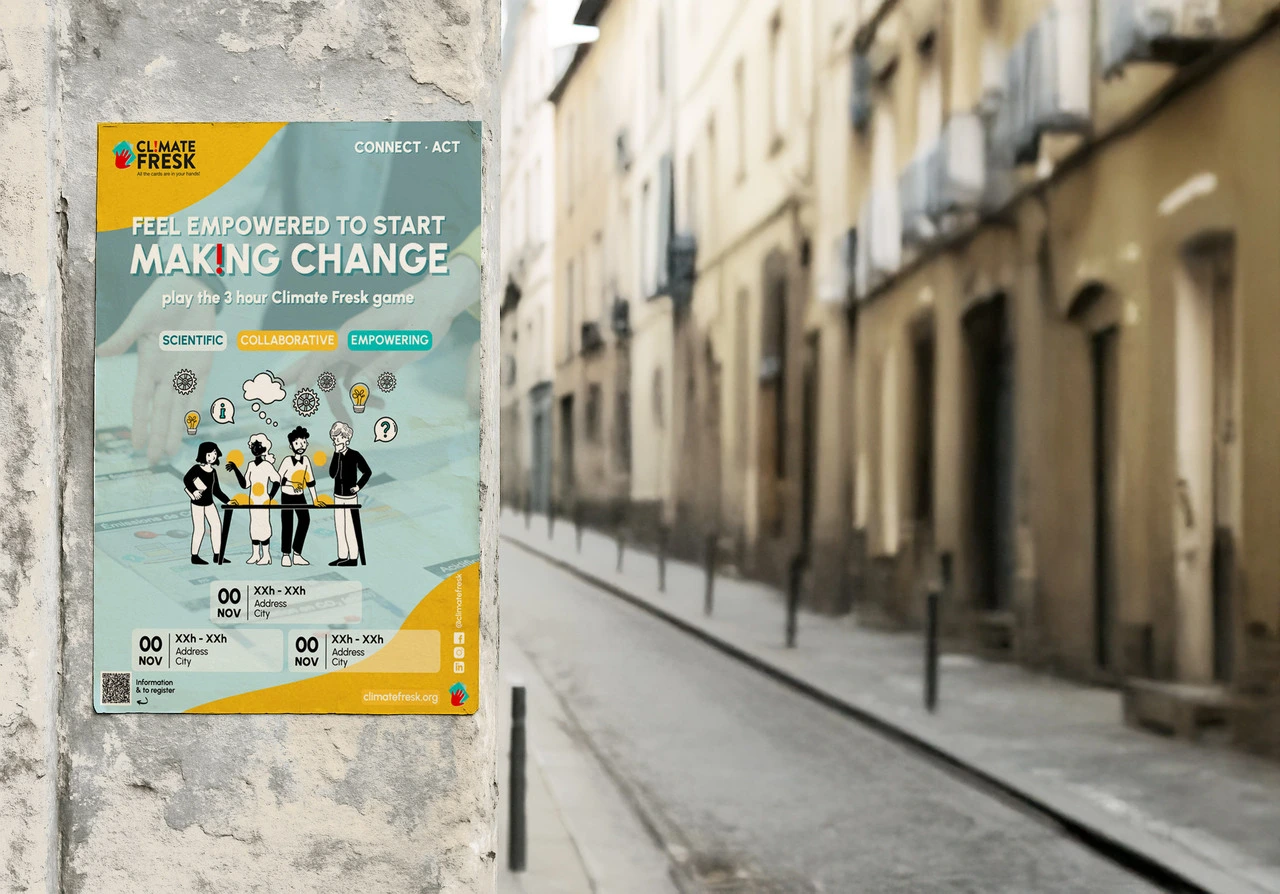 Mockup Illustration with Climate Fresk Poster